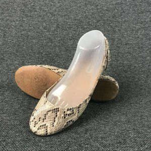 Women's Size 10 Steve Madden Klutch Reptile Leather Ballet Flats